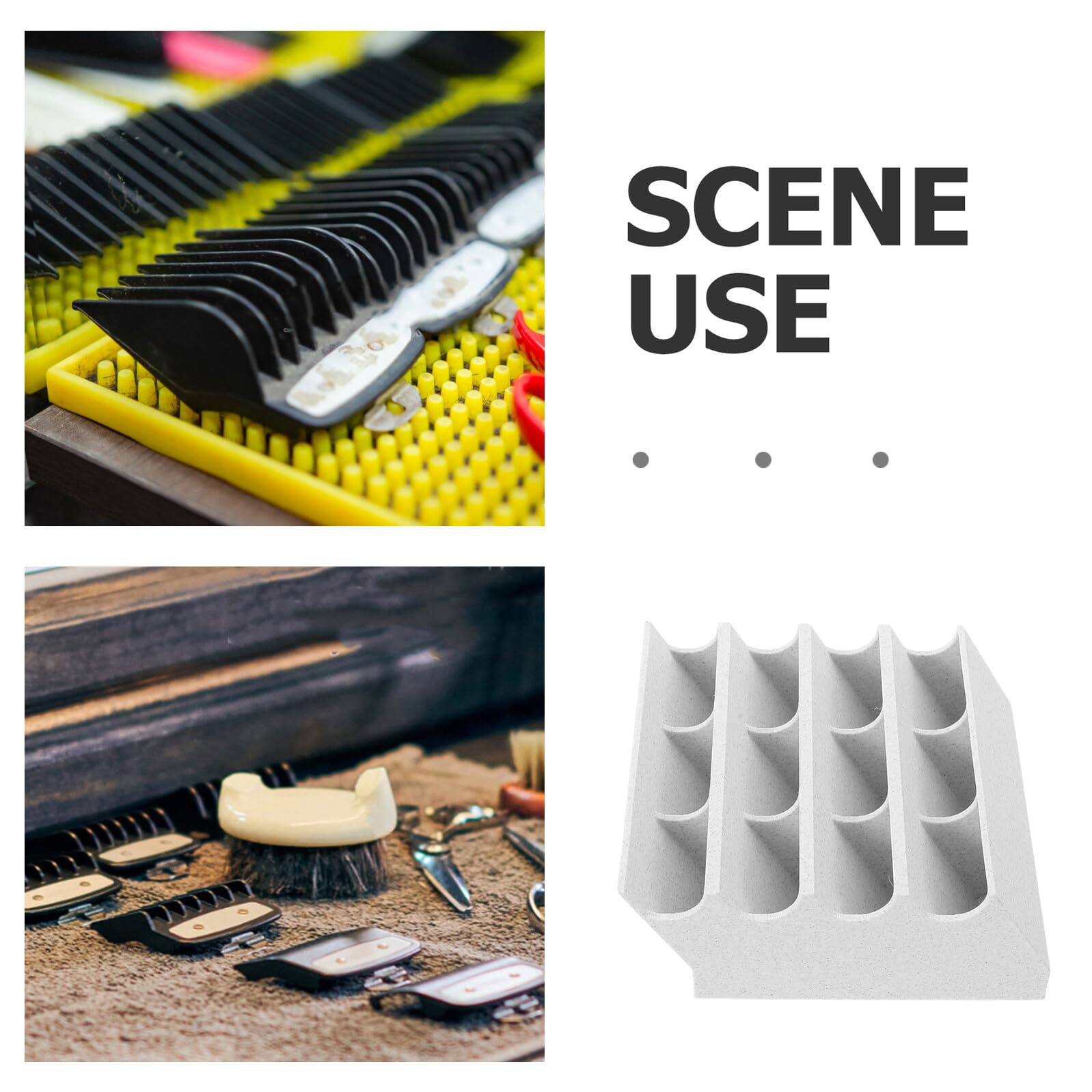 Organizzatore Scatola Multi-slot per Lame da Barba e Taglio Chioma 12 Scomparti in Pla Bianco Conservazione Sicura e Accesso Rapido per Uso in Bagno e Studi di Parrucchiere