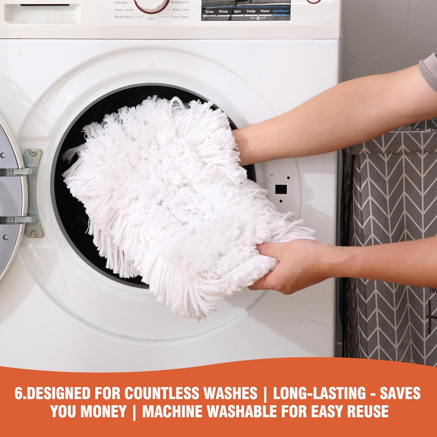 CLEANHOME 24-Inch Commercial Dust Mop Replacement Pads, 2-Pack – Fits 23.5x4.5 Inch Mop Heads, Microfiber Blend for Hardwood Floors, Tile & Pet Hair, Durable Oxford Cloth (Blue)