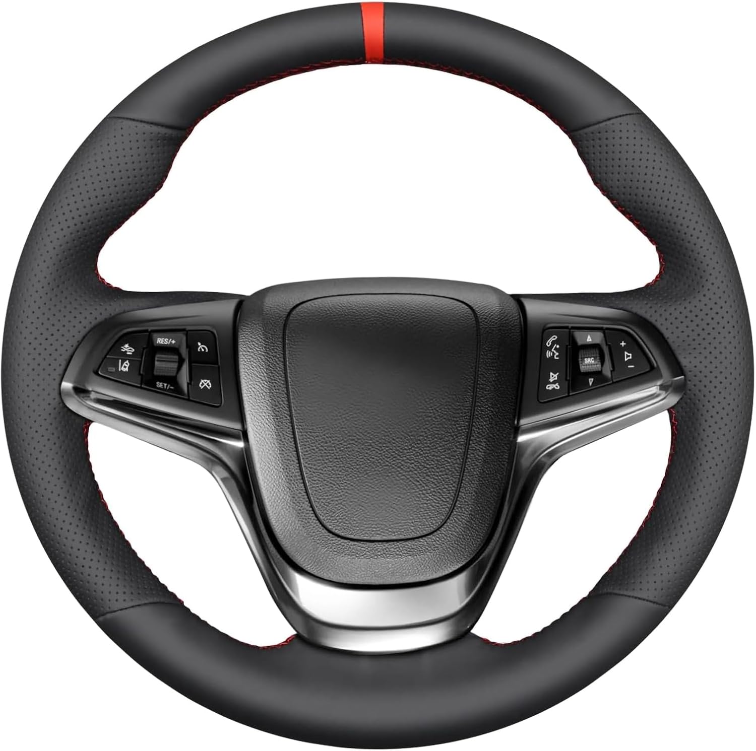 Genuine Leather Steering Wheel Cover for Chevrolet Caprice 2014 1015 2016 2017 Accessories Car Custom Fit Hand Stitched OEM Interior Parts