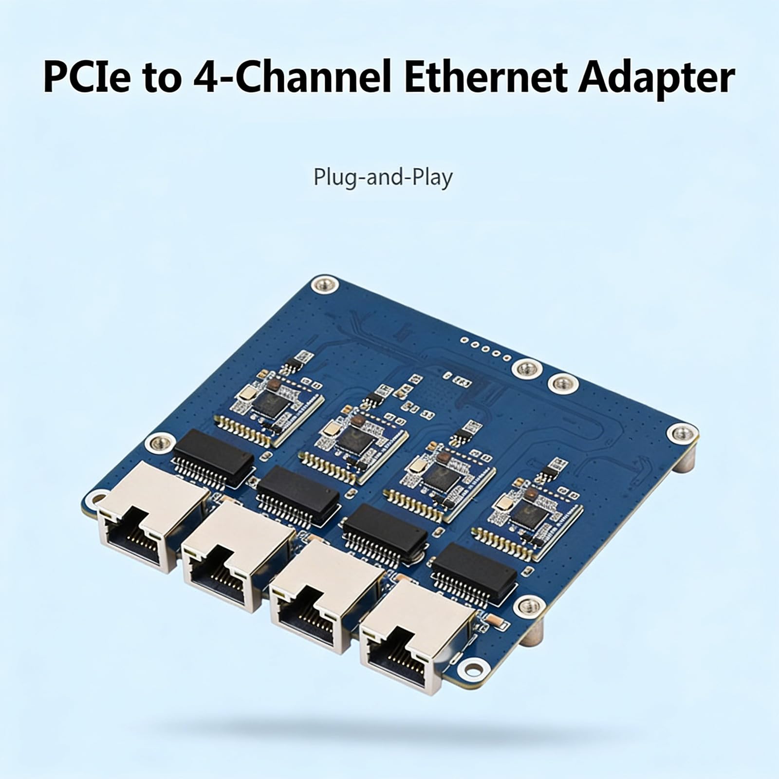 Scheda di espansione di rete PCIe di alta compatibilità con 4 porte spine giocano l'adattatore stabile dei sistemi multipli