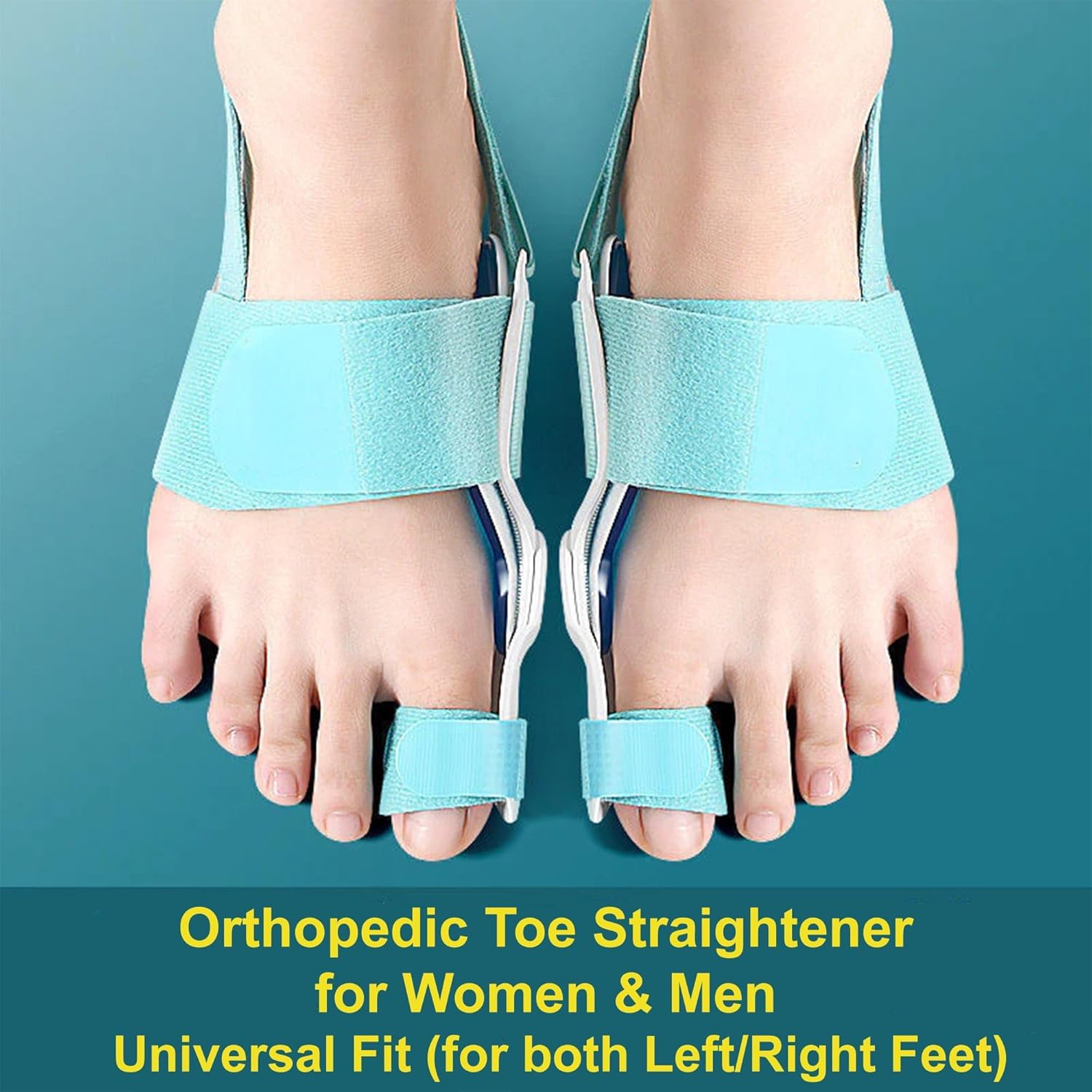 Xeerabdi Bunion Corrector | Adjustable Toe Straightener with Rotating Knob for Men, Women | Universal Fit for Left and Right Foot | Leg Finger Straightener, Free Toe Exerciser 1