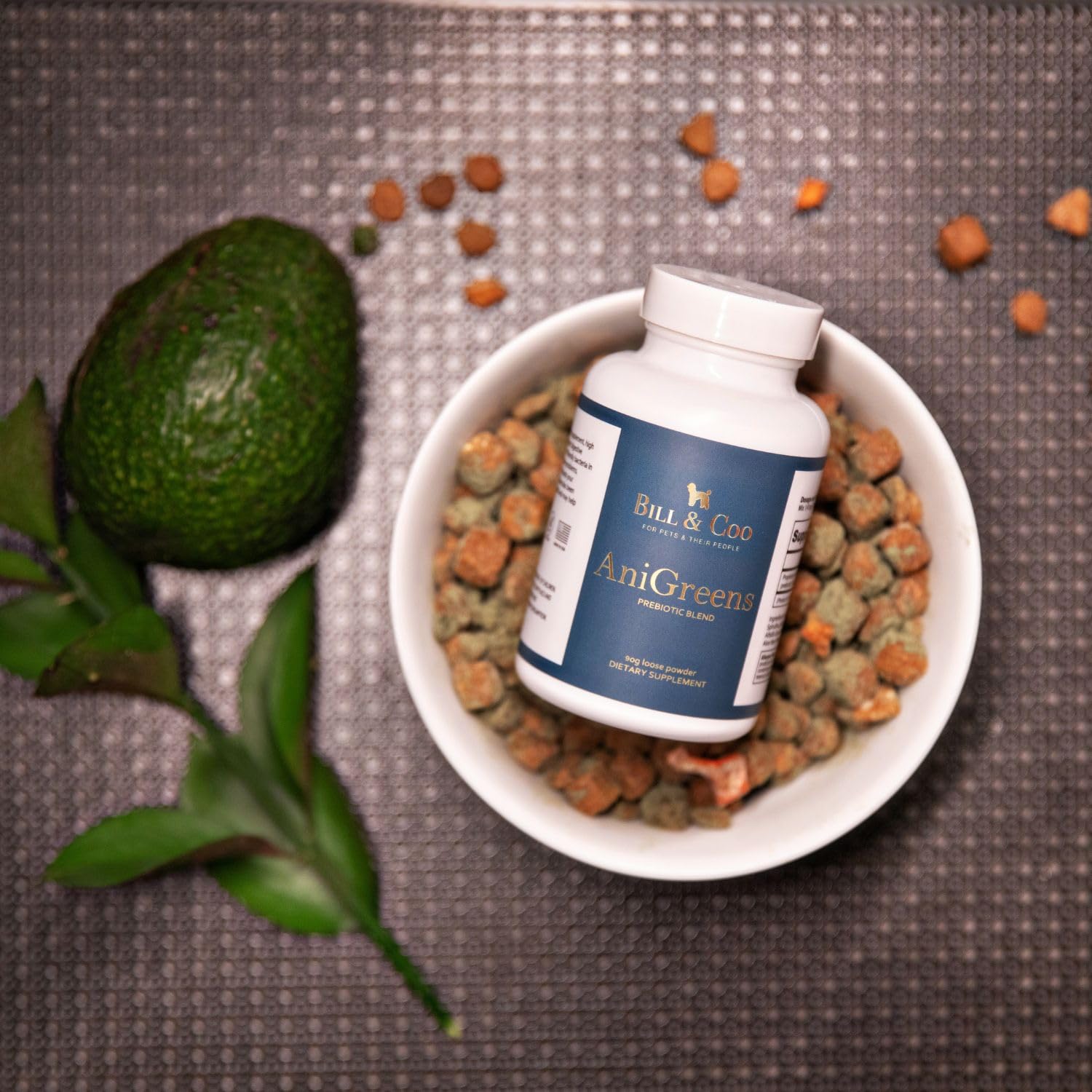 BILL & COO Anigreens (90 g) – Pour animaux de compagnie, formulé de manière réfléchie avec des fibres spéciales pour la digestion et l'équilibre général de l'intestin