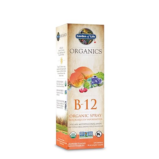 Garden of Life Mykind Organics Vitamin B-12 Organic Spray, Raspberry, 58ml