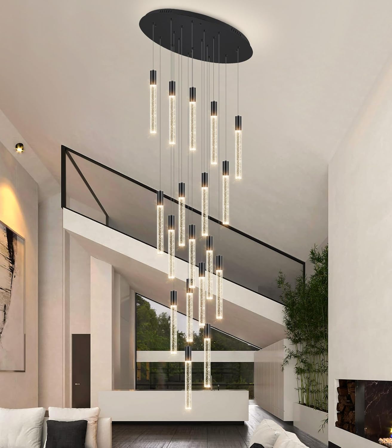 18Light Modern Chandeliers for Living Room Entryway Flat Slopped
