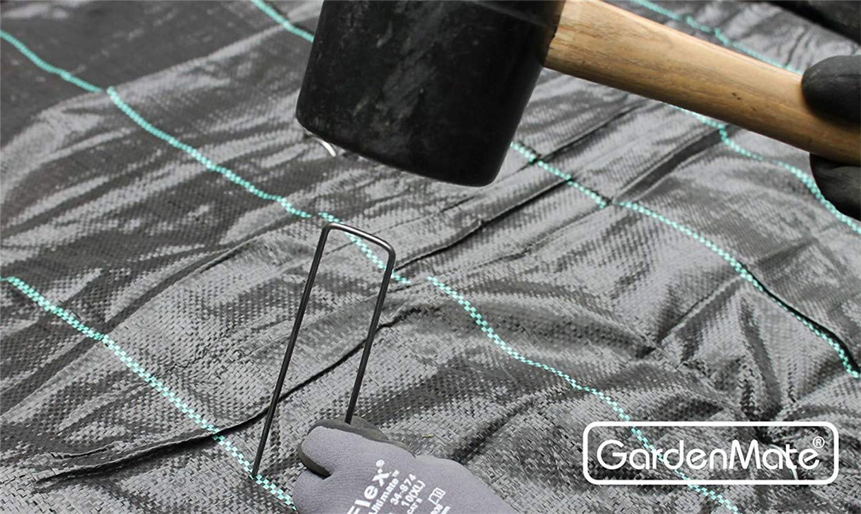 20 picchetti da giardino a forma di U per graffette a terra con