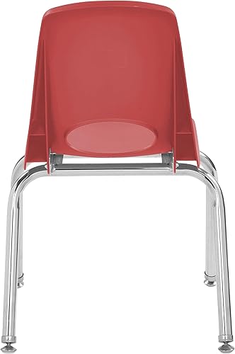Miniatura 610 de Factory Direct Partners 10355-BL Silla escolar apilable de 10 pulgadas, asiento apilable para estudiantes con patas de acero cromado y rodamientos
