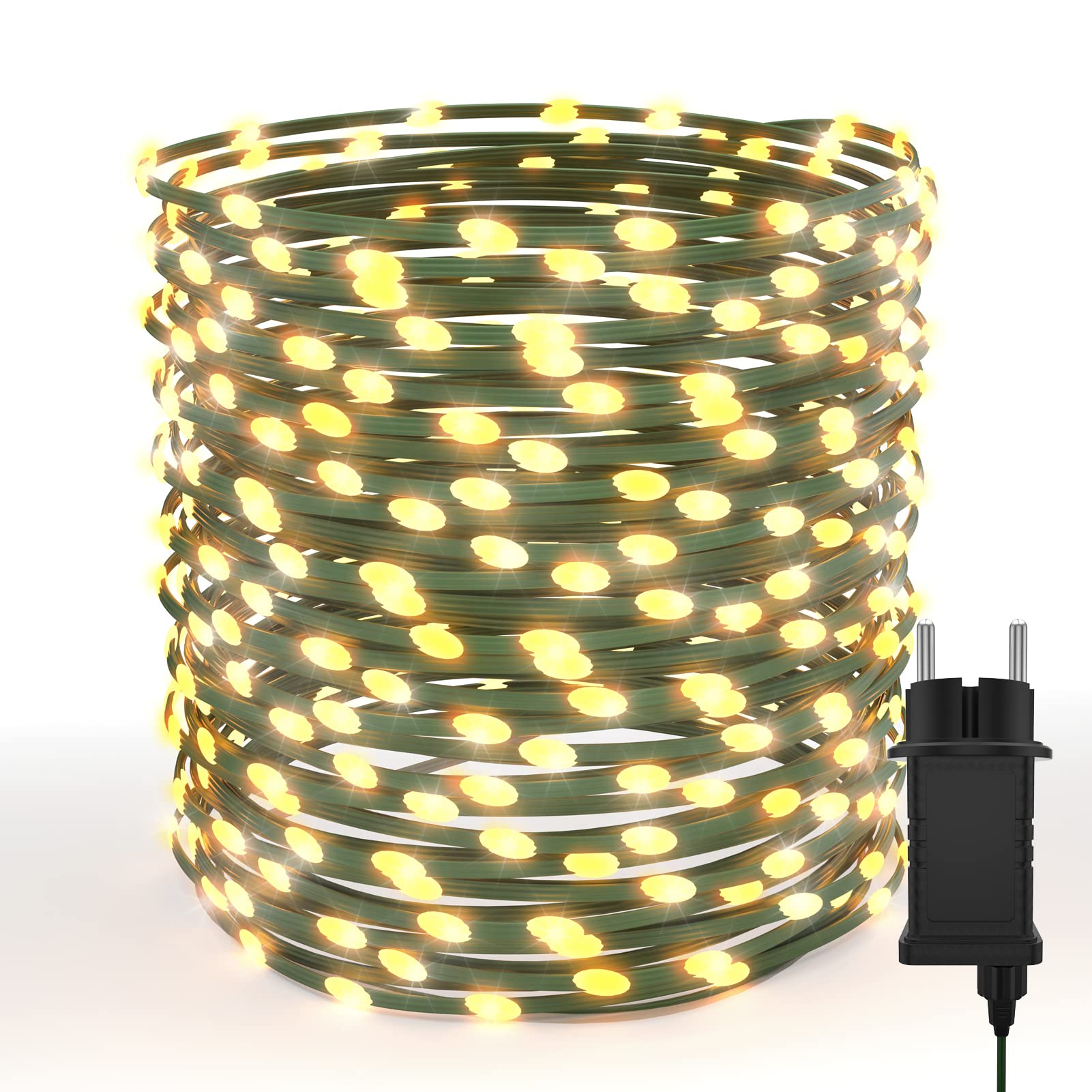 Uping Catena Luminosa Luci Albero di Natale 30M 300 LED Luci di Natale Esterno ed Interno Bianco Caldo Lucine LED Decorative Addobbi Natalizi