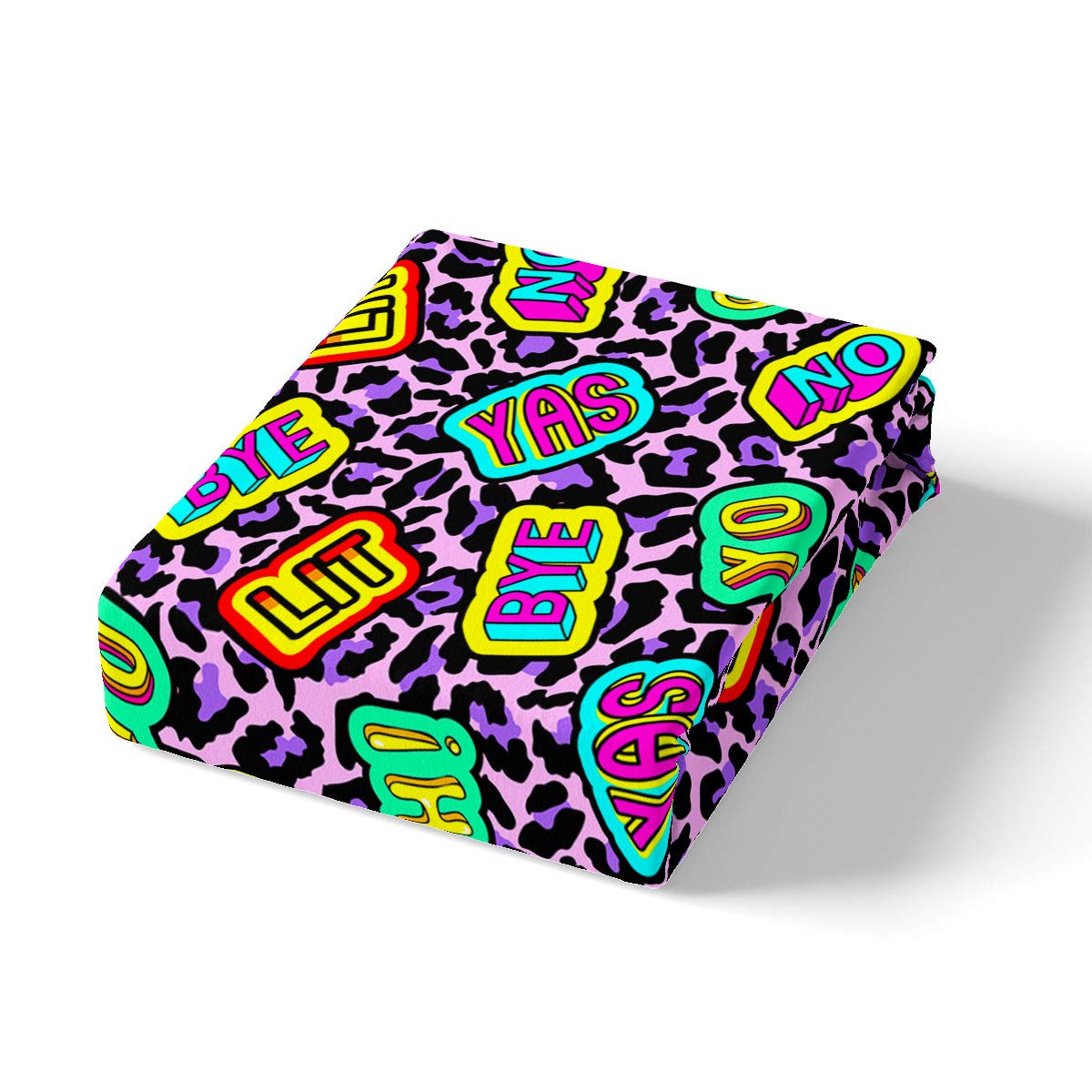 Tbrand Juego de sábanas para niños con estampado de leopardo, juego de sábanas y sábana bajera para niños, niñas, niños, adolescentes, decoración de dormitorio, tamaño king