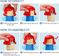 Vista 8 de Spardar Angry Mama - Limpiador a vapor para horno de microondas, paquete de 2 limpiadores de microondas para cocinas, la manera divertida y fácil
