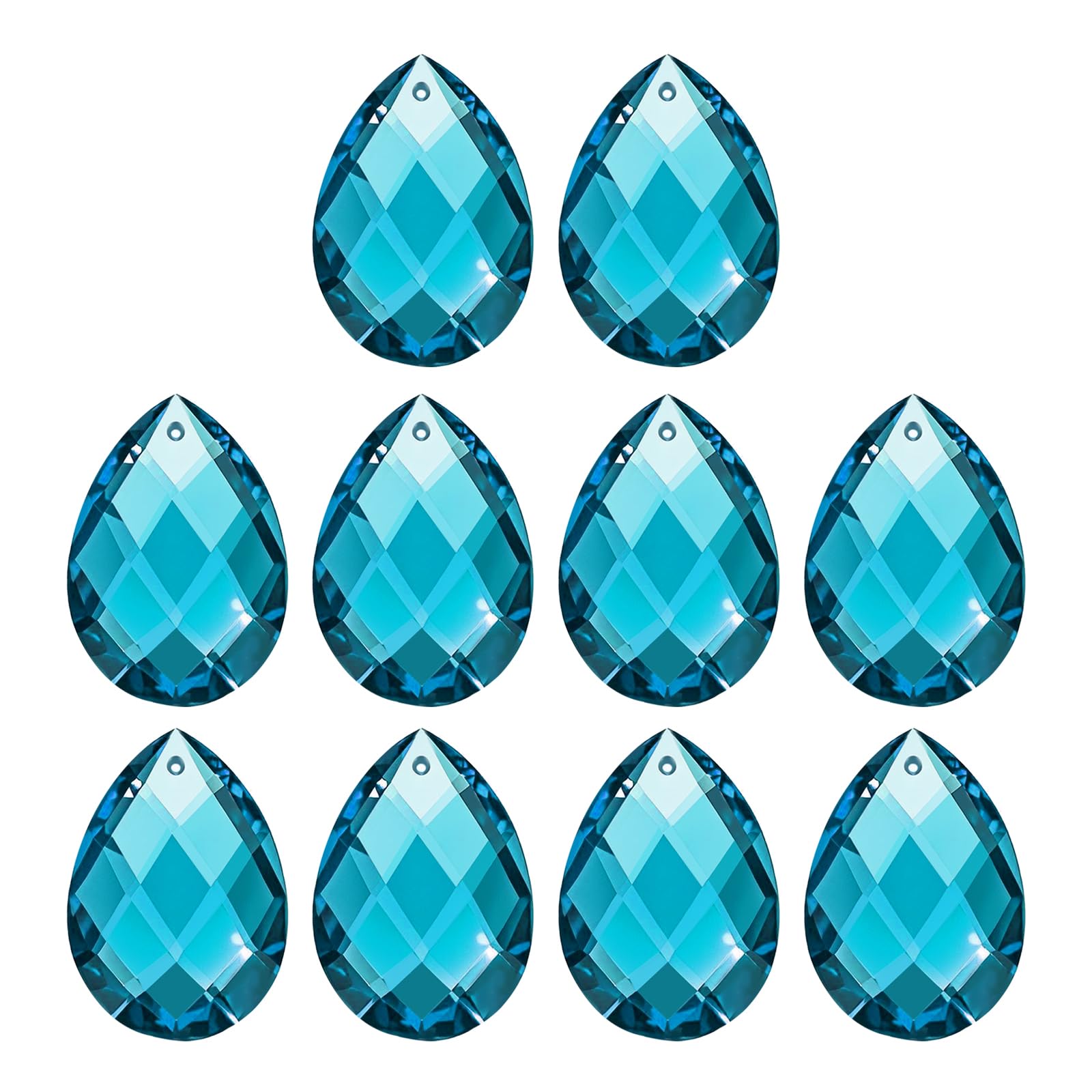 Pendentifs en cristal K9 de haute clarté bleus pour restauration de lustre 38mm