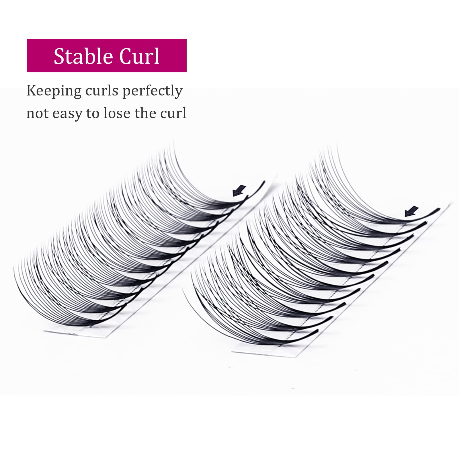 Volume Russo 10D 0.07mm D Curl 9mm Ciglia Volume Volume Ciglia Estensioni Ciglia a Ciuffetti Volume Russo Ciglia