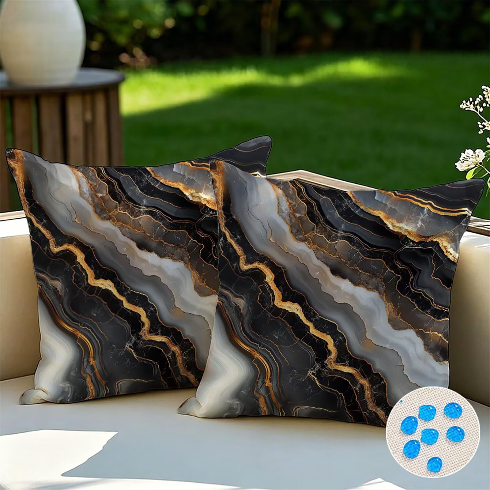 Federe Cuscini Divano 65x65 cm Grigio Cuscino Divano Velluto Decorativo Set da 2, con Cerniera Oro Cuscini da Esterno Impermeabili Federa Cuscino per Divani Camera de Letto Soggiorno Auto dj-578