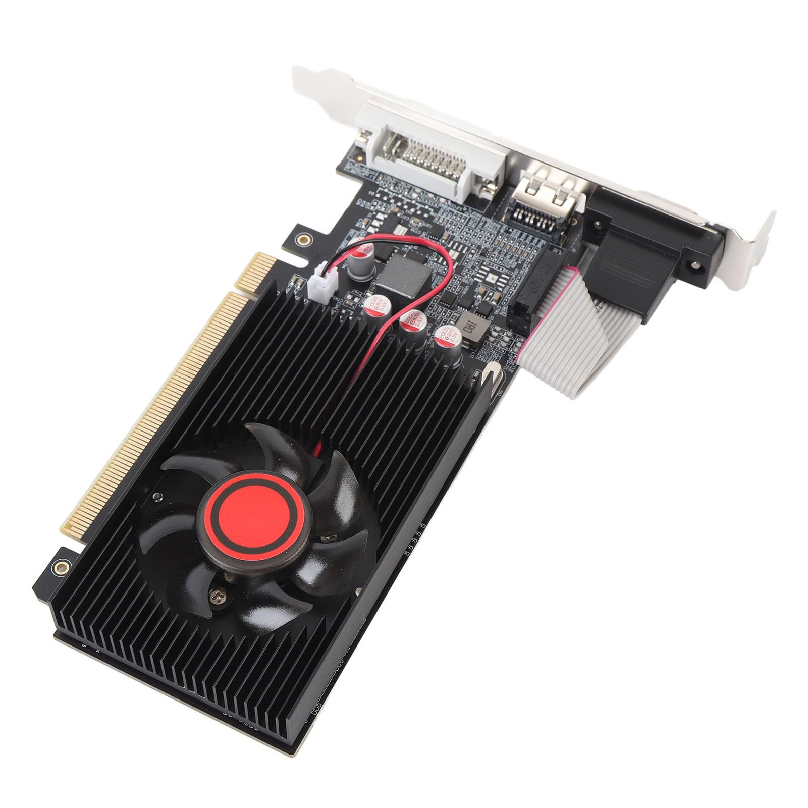 Scheda Grafica GT 610 2GB DDR3, 64 - Bit, HDMI VGA DVI, Scheda Grafica Video per PC per Computer, PCI Express 2.0 con Ventole di Raffreddamento Silenzioso