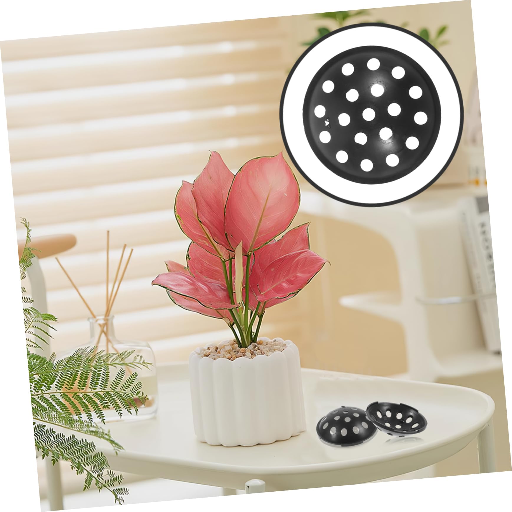 HEMOTON 10pcs Plant Pot Hole Mesh Pads for Flower Pot Drainage Breathable Drainage Gasket Outdoor Planter Pads Set