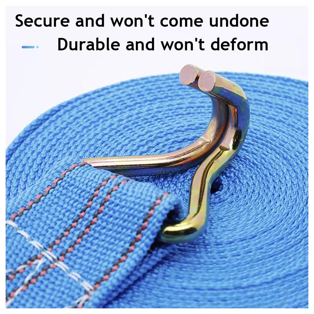 Correa Retráctil De Amarre De Trinquete, Correa Resistente De con Ganchos Dobles En J, Correas Sin Enredos, Resistencia A La Rotura De .(W 5.5cm/2.17in,8m/315in)