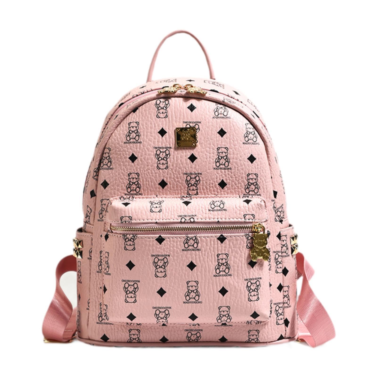 ™ Women Backpack Cartoon Bears Printed Bag Knapsack for Dating Hiking Holidays-image-20
