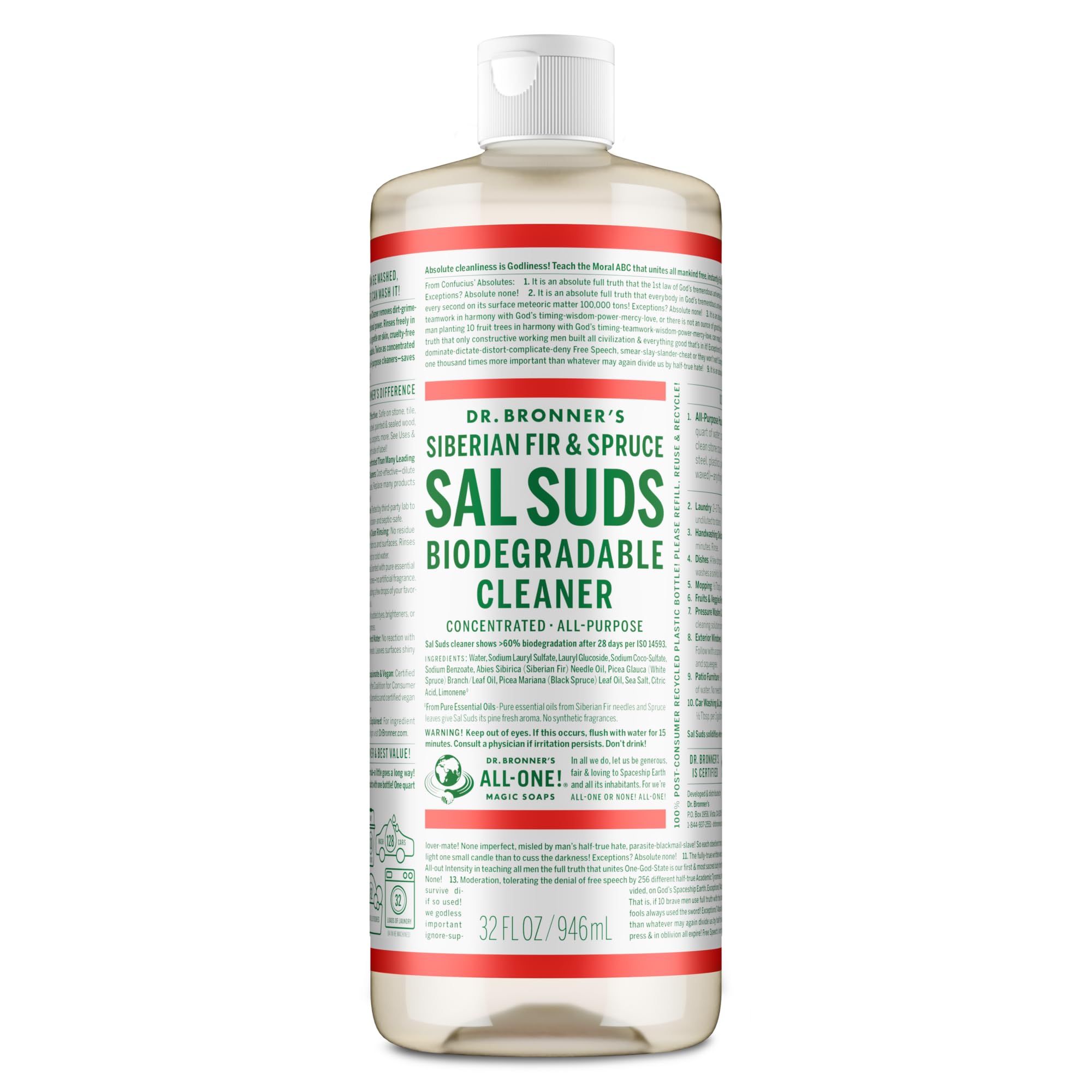 Dr. Bronners - Sal Suds All Purpose Cleaner - 32 oz.