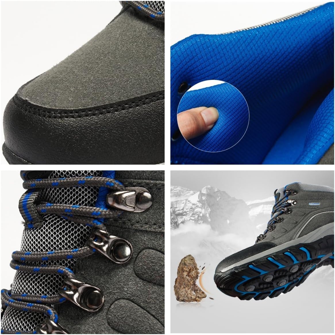 Mens Walker Round Toe Hiking Hiking Casual Boots,Hiking Shoes Men Breathable Non-Slip Sneakers Lightweight High Top Outdoor