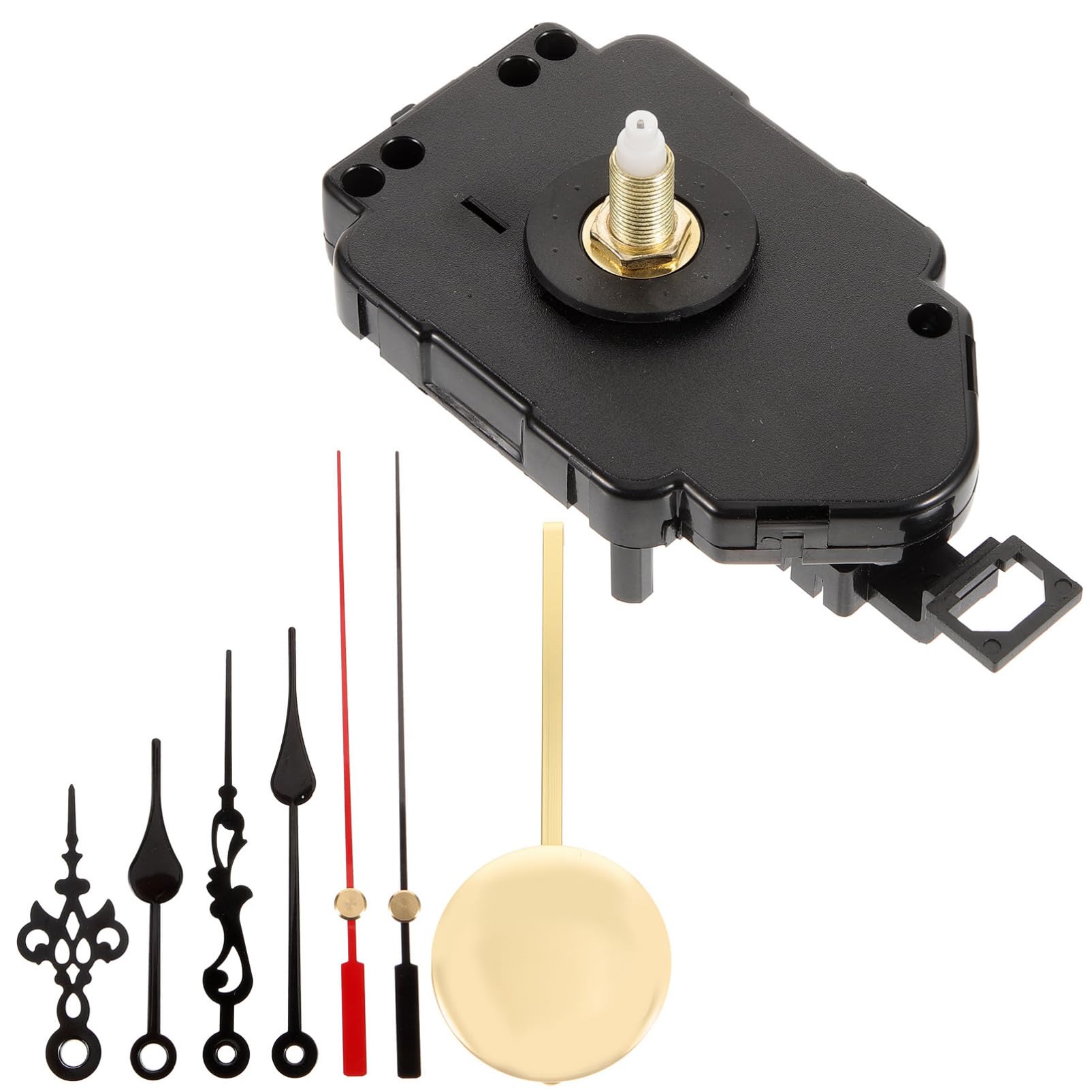 UKCOCO 4ensembles Mécanisme Horloge Pendule avec Aiguilles Et Axes De Kit De Remplacement pour Horloges Murales Pratique Et