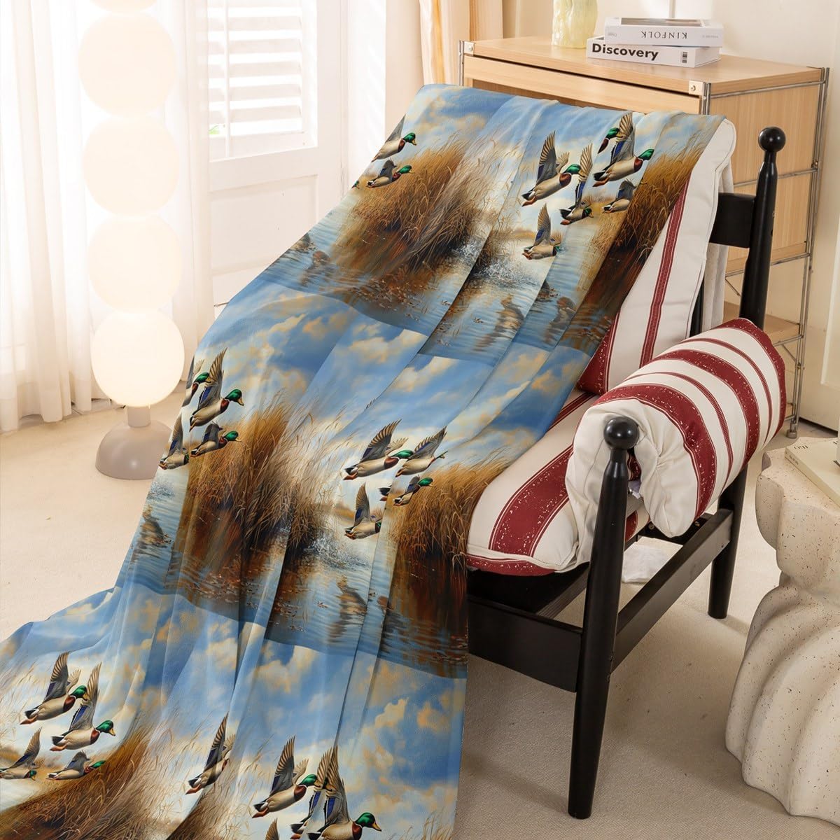 Erosebridal Cabin Mallard Duck Sofa Cover | Country Wild Ducks Couch Cover for Kids Adults Farmhouse Wild Animal Sofa Slipcover Lake Couch Protector,71" x 102"