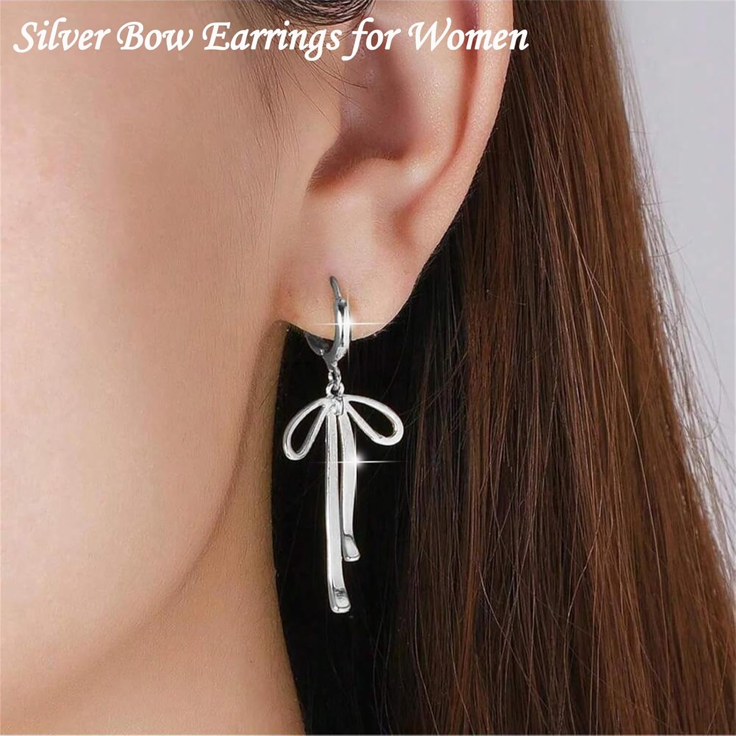 Bow Earrings for Women 14k Gold Plated Trendy Ribbon Stud Earrings Pearl Huggie Ribbon Earring Statement Wedding Prom Jewelry - Image 5