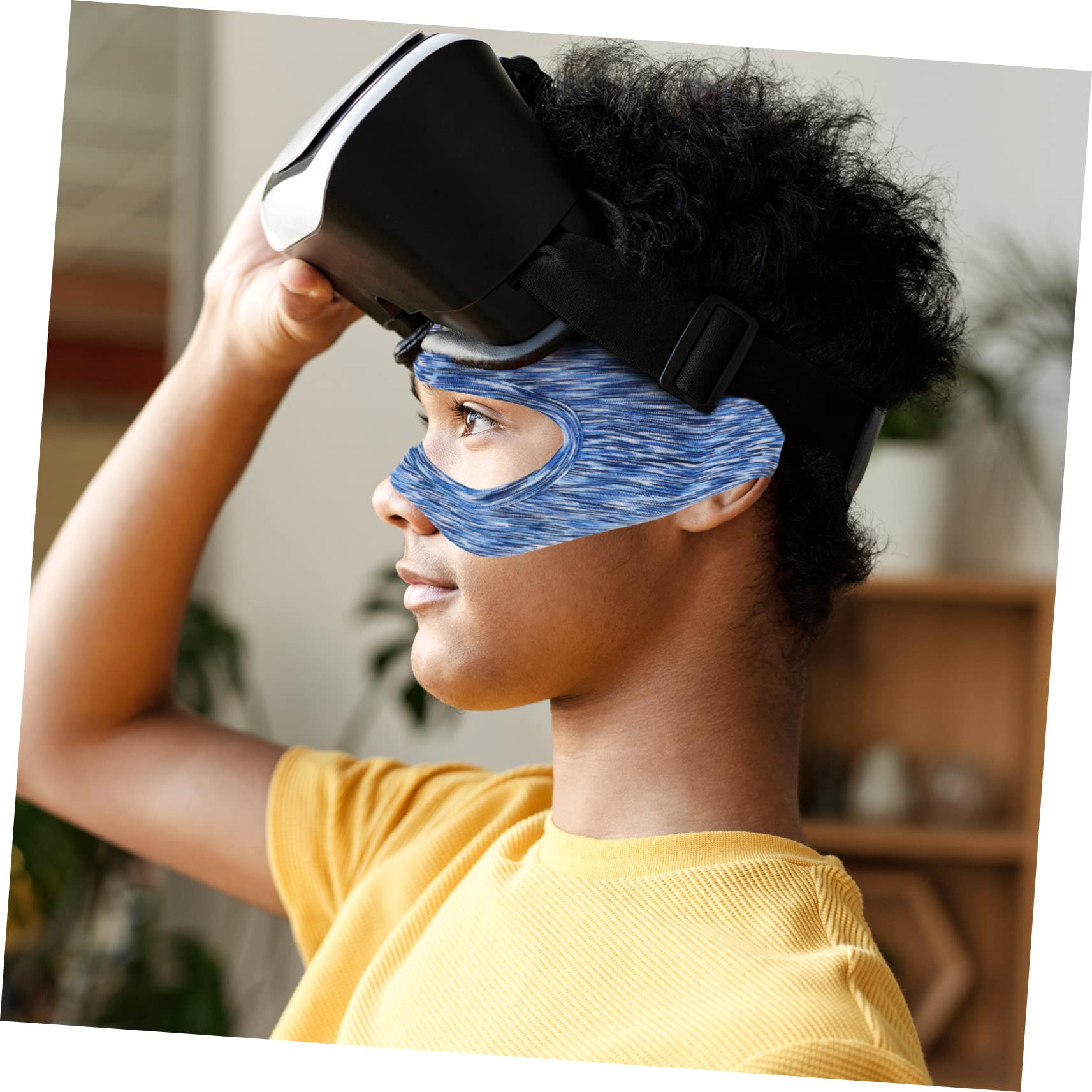 5pezzi Vr Eye Mask Cover Traspirante e Assorbente Per Headset Vr Regolabili Design Per Lunghe Sessioni