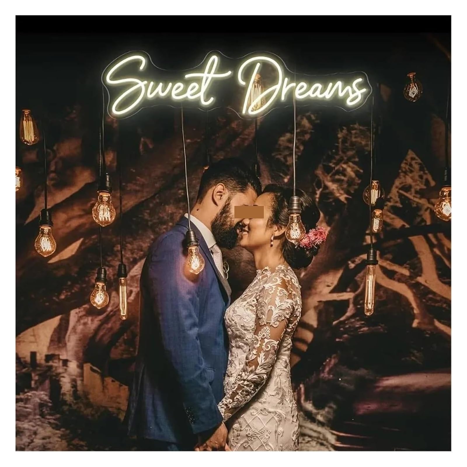 Insegne al neon sospese Sweet Dreams, insegna con lettere luminose, 42 cm x 12(Warm white)