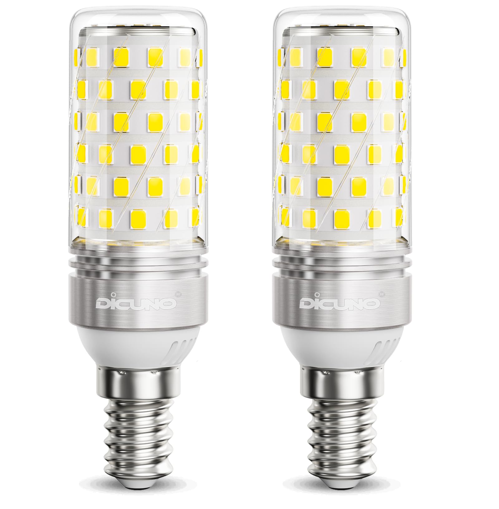 DiCUNO E14 LED Mais Glühbirne 10W, 6000K Kaltweiß, ersetzt 130W Glühbirne, 1400lm, E14 LED Lampe, CRI 82, 360° Abstrahlwinkel, Kein Flackern, Nicht dimmbar, 230V, 2er Pack