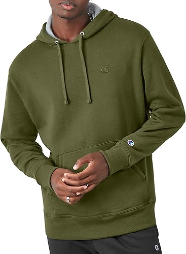 Miniatura 75 de Champion - Sudadera con capucha para hombre, cómoda, de vellón Powerblend (tallas regulares o tallas grandes o altas). Negro - C Logo
