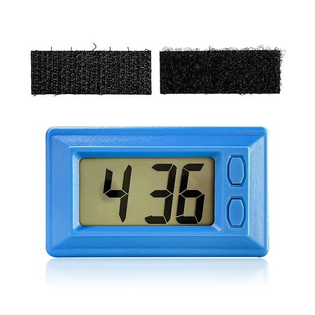 Digital Dashboard Clock Portable Automotive Electronic With Clear LCD Display Mini Calendar for Car Truck Home Desk Office