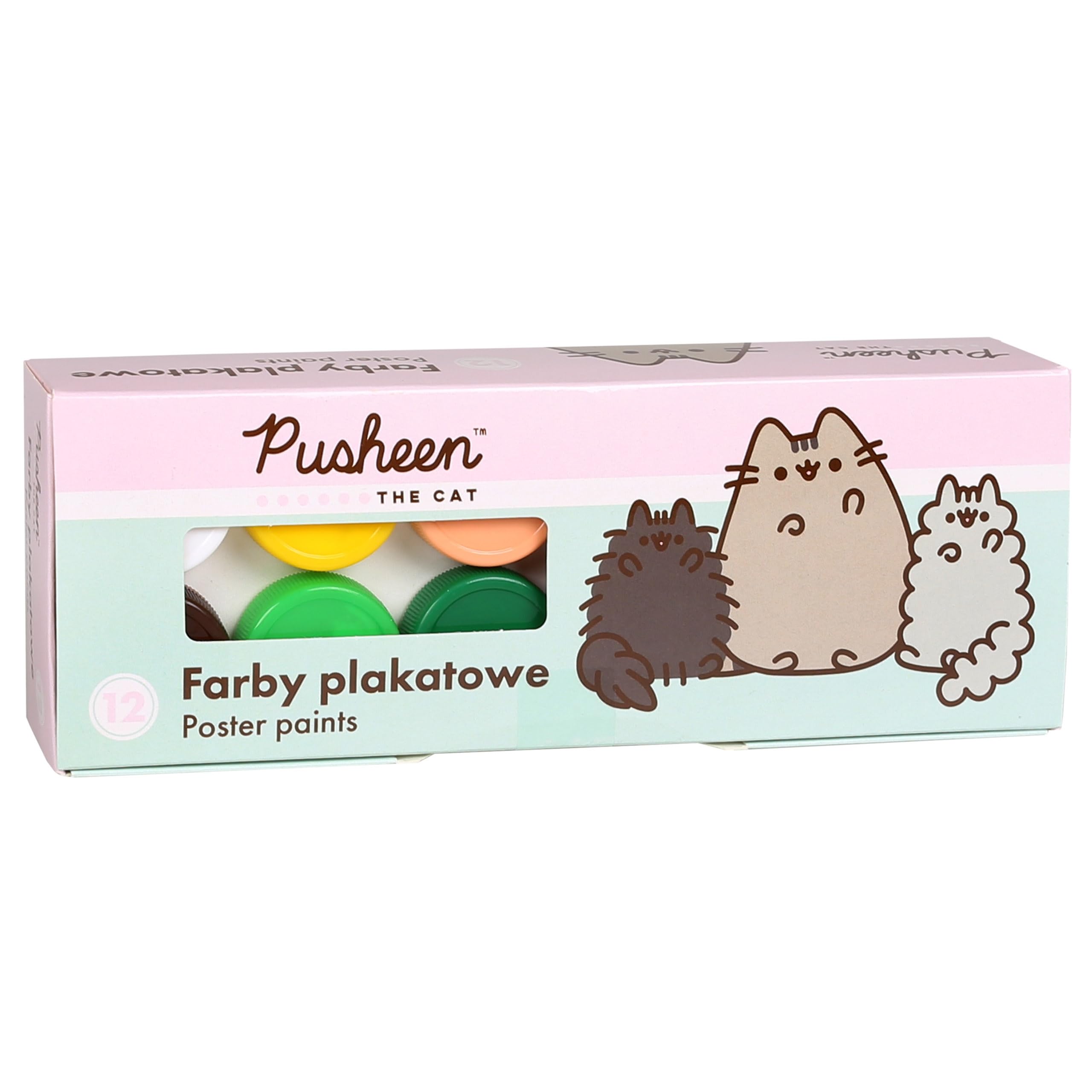sarcia.eu Pusheen Poster paints for painting paints for school in jars 12 COLOURS 20 ml (Pusheen)