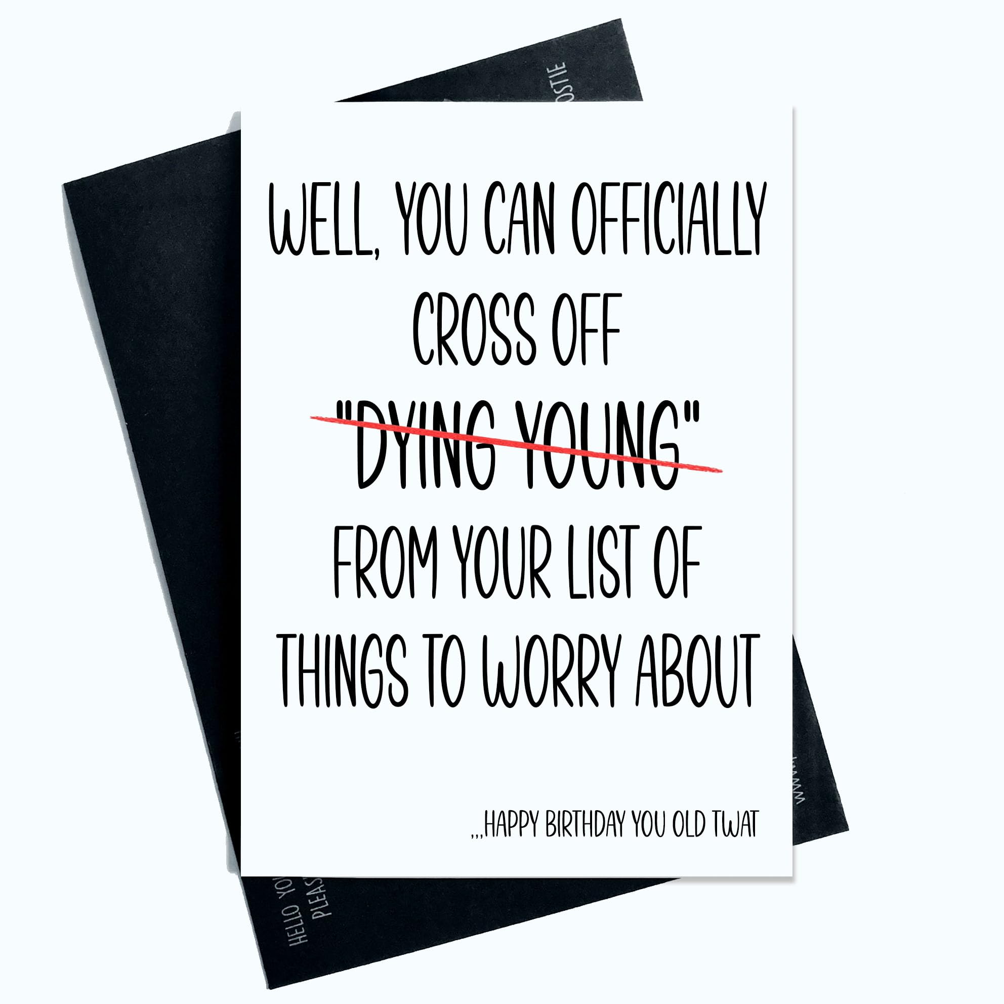 Peachy Antics Funny Birthday Card, Cross Off The List, A5, Matte Finish, with Envelope, AP146