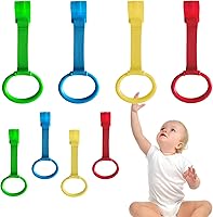 Vista 1 de 8 anillos de dominadas para corralitos de juegos, anillos de seguridad ajustables de plástico para bebés, asistente de caminar para niños pequeños