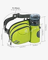 Vista 2 de Waterfly - Cangurera de senderismo con soporte para botella de agua para hombres y mujeres, para correr y pasear al perro, para iPhone 8 Plus