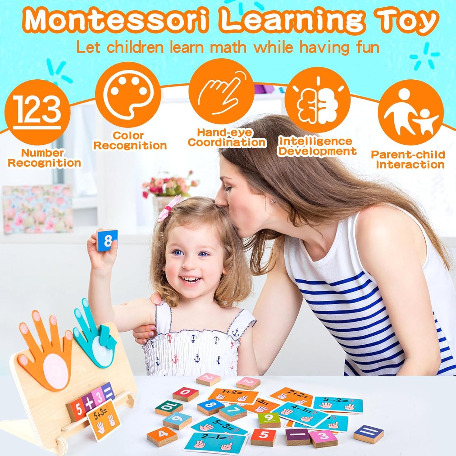 Montessori zabawka matematyczna, drewniane gry edukacyjne dla dzieci 3, 4, 5, 6, 7 lat, zabawka edukacyjna dla dzieci, zabawka Montessori, prezent dla chłopca, dziewczynki