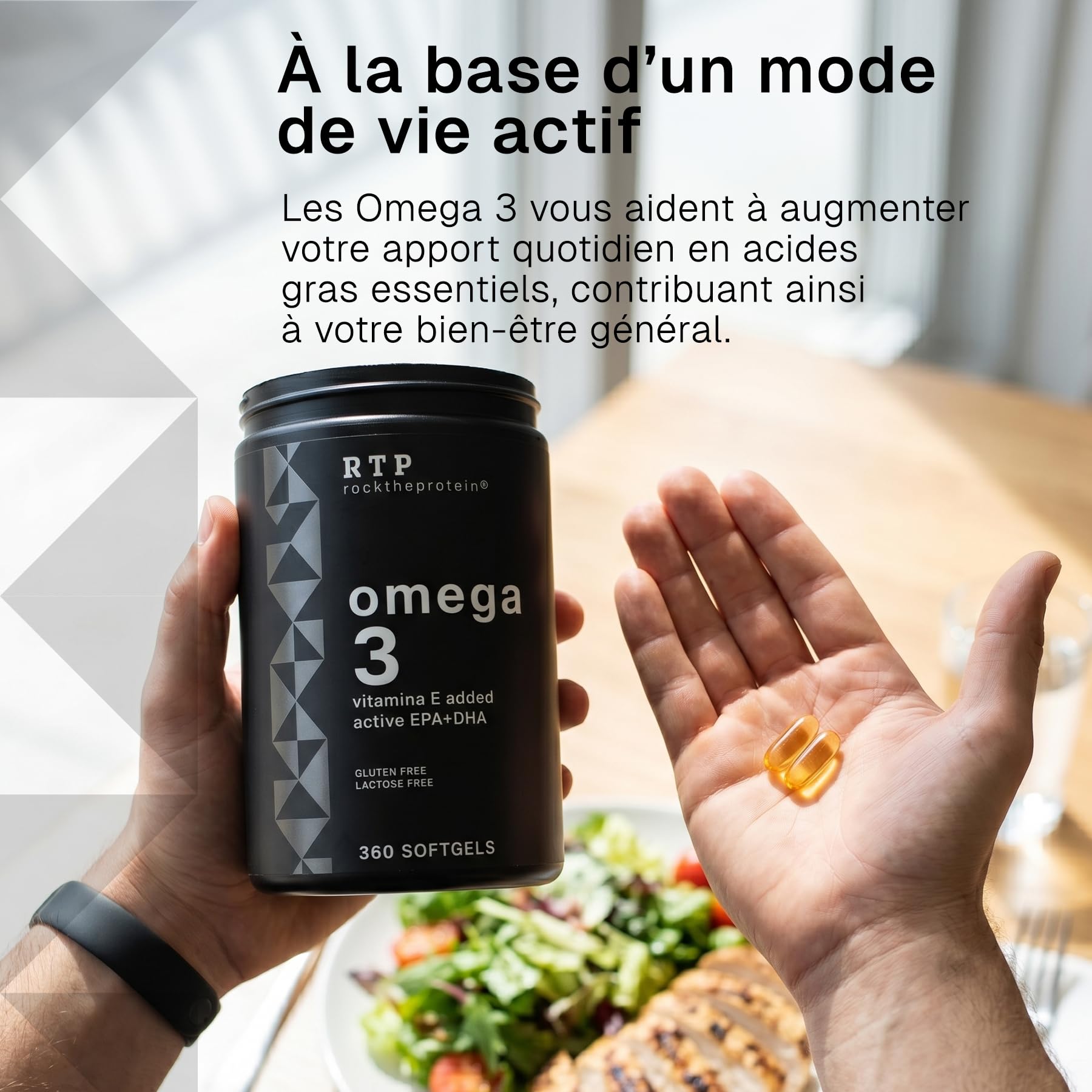 Omega 3 Dha Epa, Fish Oil 2000mg Par Dose, Rock The Protein® – 720 Gélules