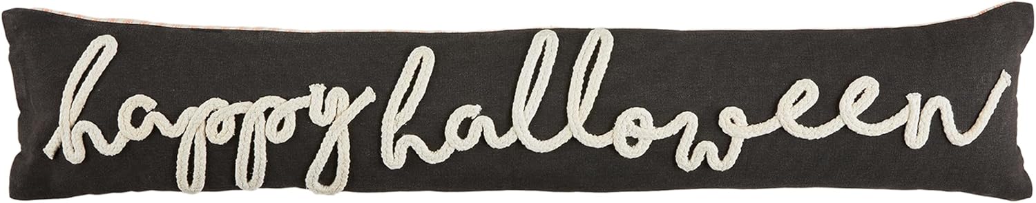 Mud Pie Glow in The Dark Rope Pillow; Happy, 35" L x 7" W