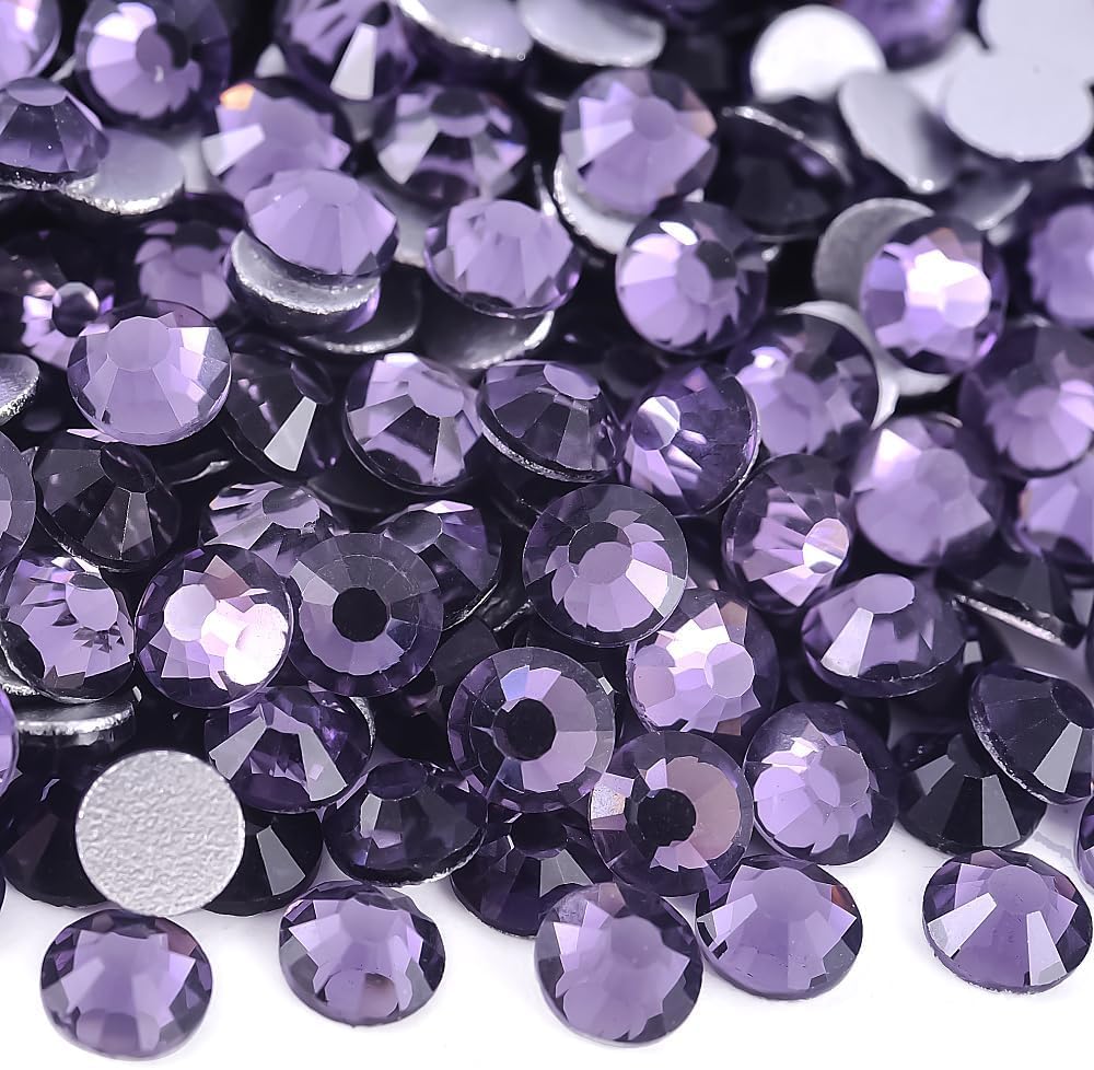 Flatback Rhinestones for Nail Art,Glue Fix Tanzanite Mixed SS6-20 2880pcs