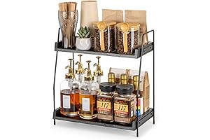 Tiered Coffee Station Organizer for Home Kitchen
