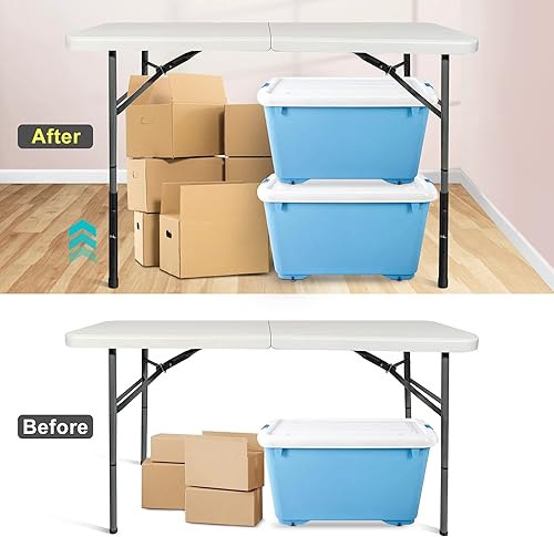 Miniatura 6 de ZhouDaShu Extensores de patas de mesa para mesas plegables, extensiones de patas de mesa de metal para patas dobladas y rectas, elevadores de patas