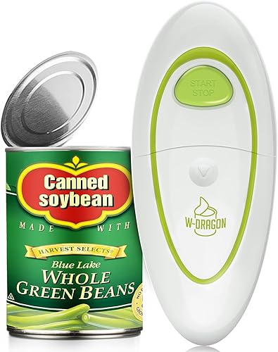 Abrelatas eléctrico de un solo toque con hoja potente, abrelatas automático, funciona con pilas, de mano, sin bordes afilados, apto para alimentos,