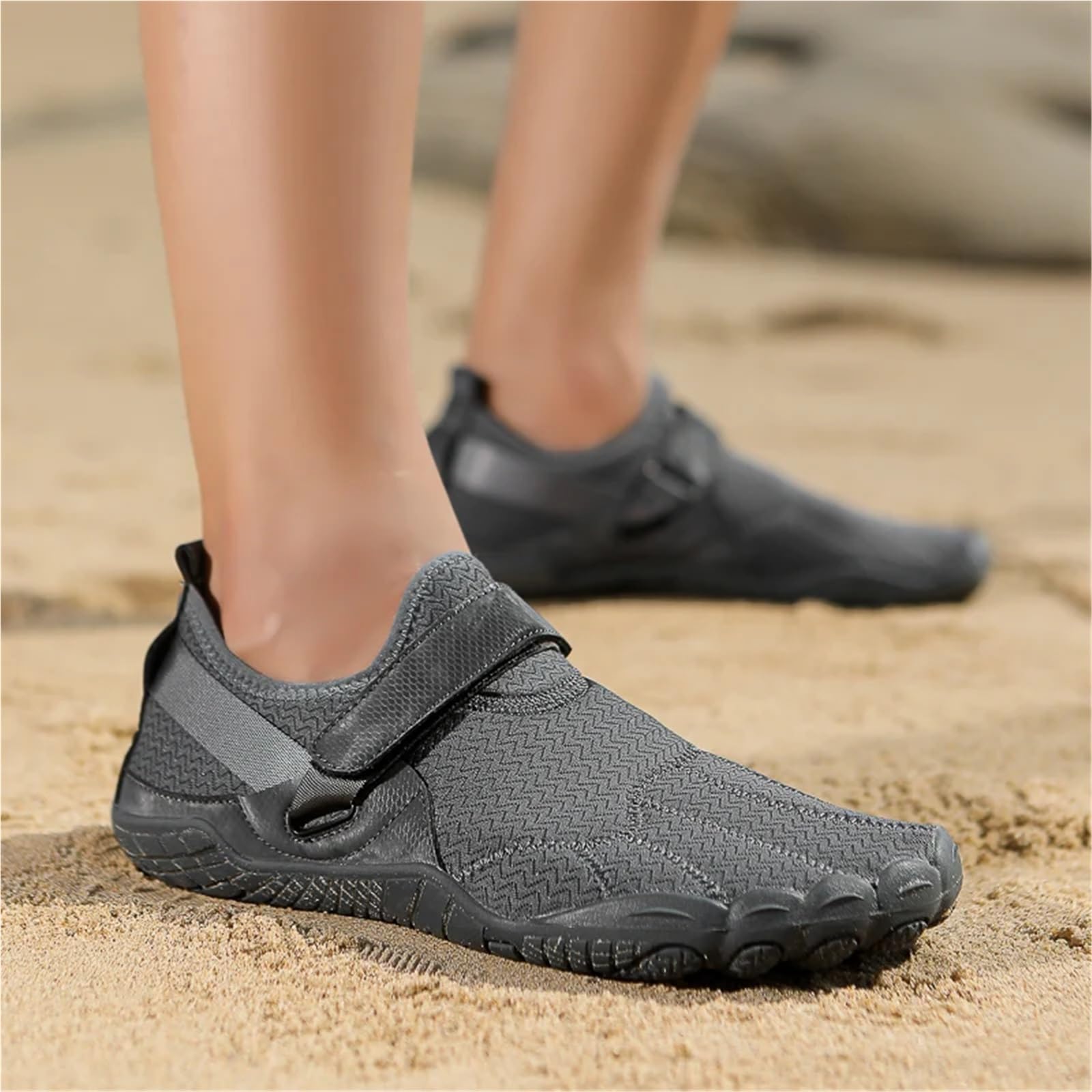 Wasserschuhe Sommer-Wasserschuhe, Wasserschuhe for Damen, Barfußschuhe, Strandschuhe, schnell trocknende Wasserschuhe, Pool, Strand, Surfen, Spaziergang, Wasser-Yoga Für Surfen, Tauchen(Gray,40)