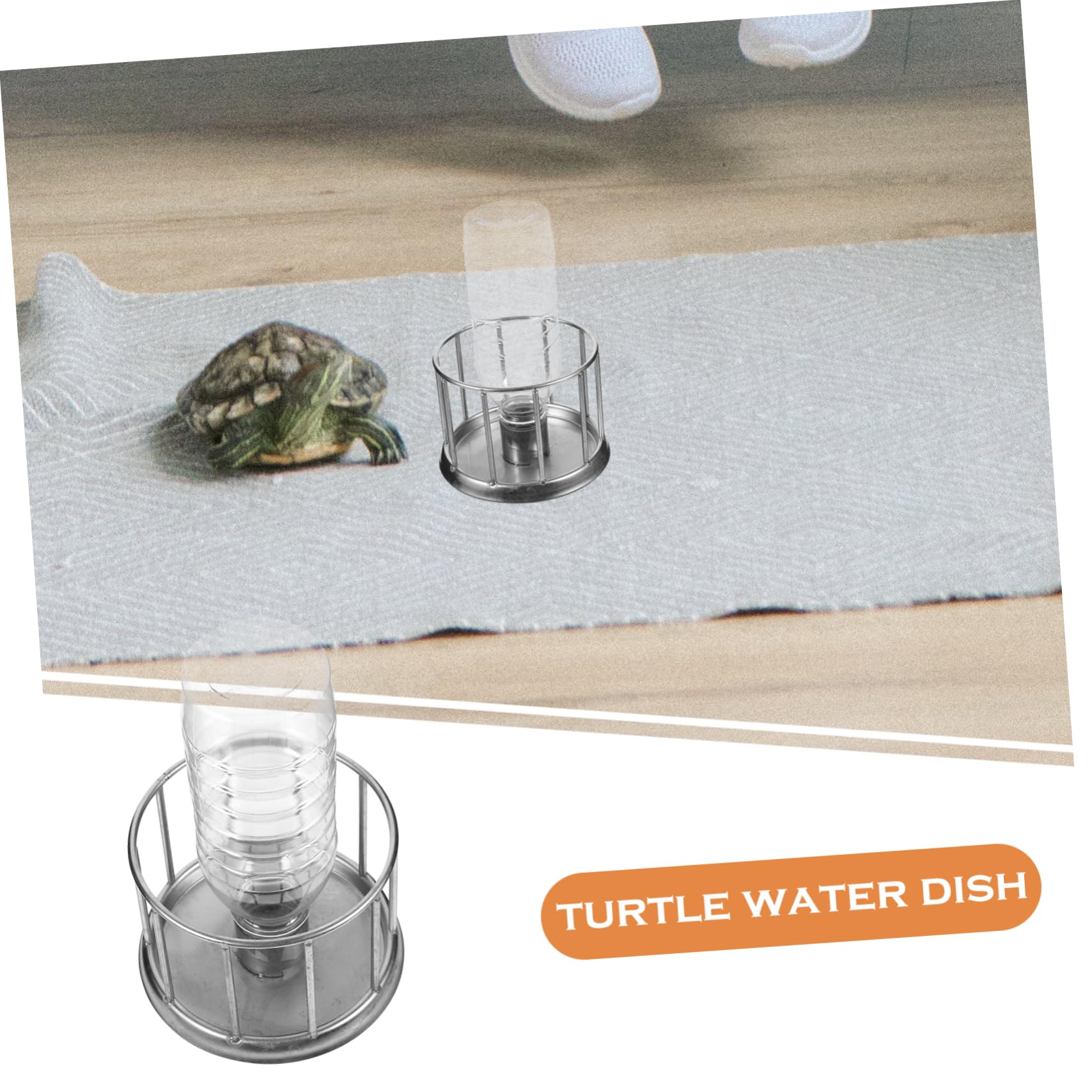 4 Comederos para Y Reptiles 2 En 1 De Acero Inoxidable Resistentes Al Óxido.