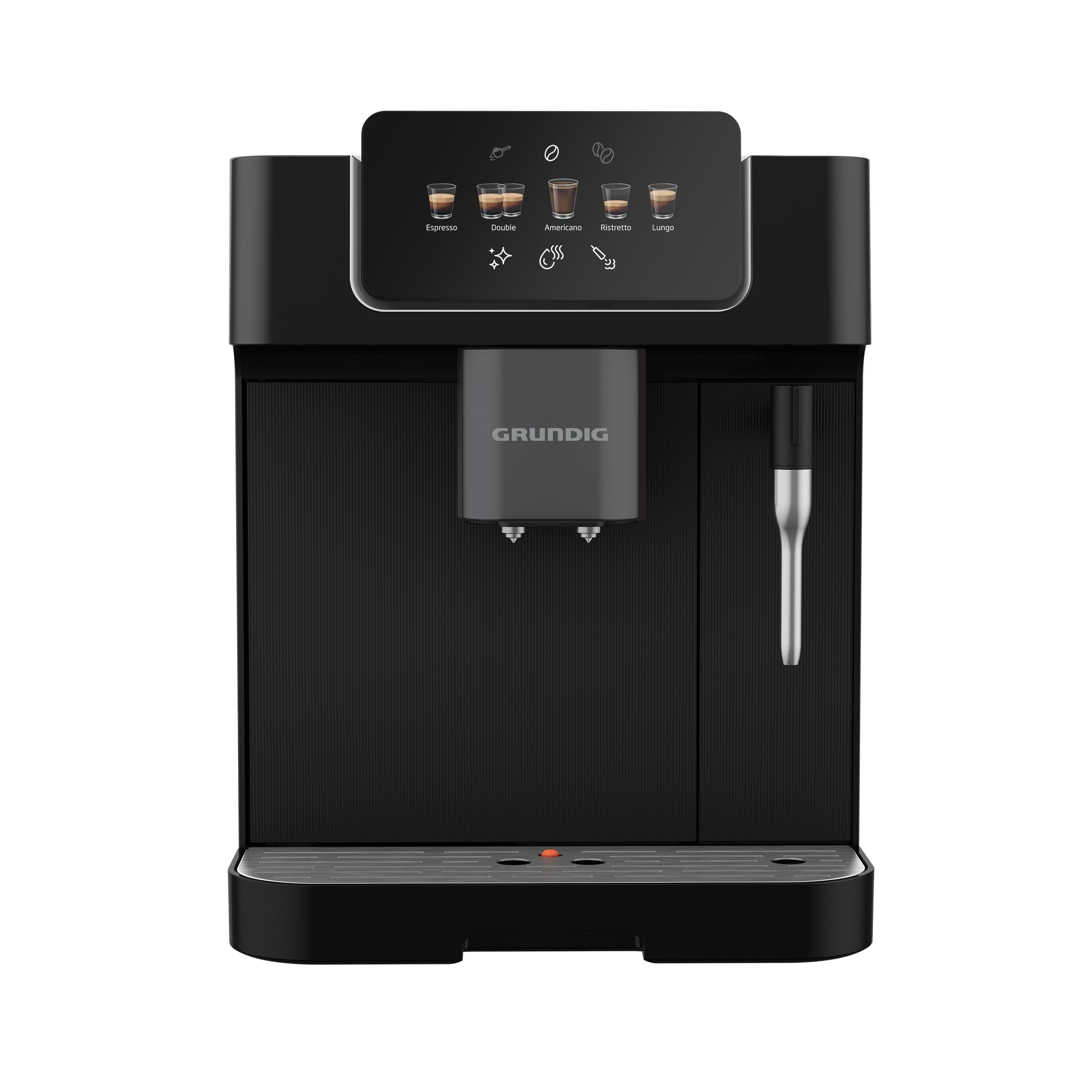 Grundig - KVA 6230 w pełni automatyczny ekspres do kawy – ciśnienie pompy 19 barów – 13-stopniowy mechanizm mielący ze stali nierdzewnej – dysza do spieniania mleka – zbiornik na wodę 2 l