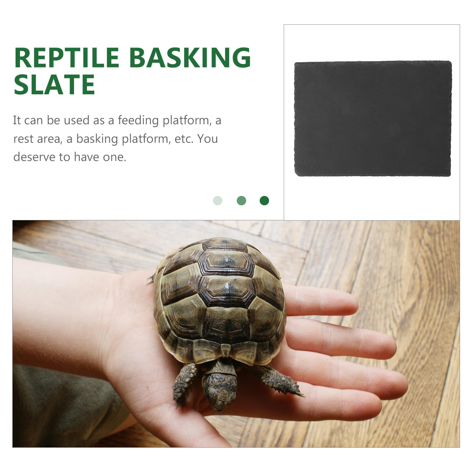 BESTonZON Sonnenplattform Schildkröte aus Naturstein 20x30cm Aquarium Reptilien Terrarium Zubehör