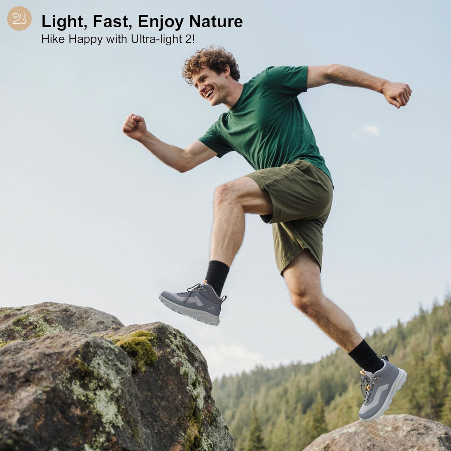 Men's Waterproof Hiking Boots Lightweight Comfortable Outdoor Walking Trail Boots Shoes - Image 6