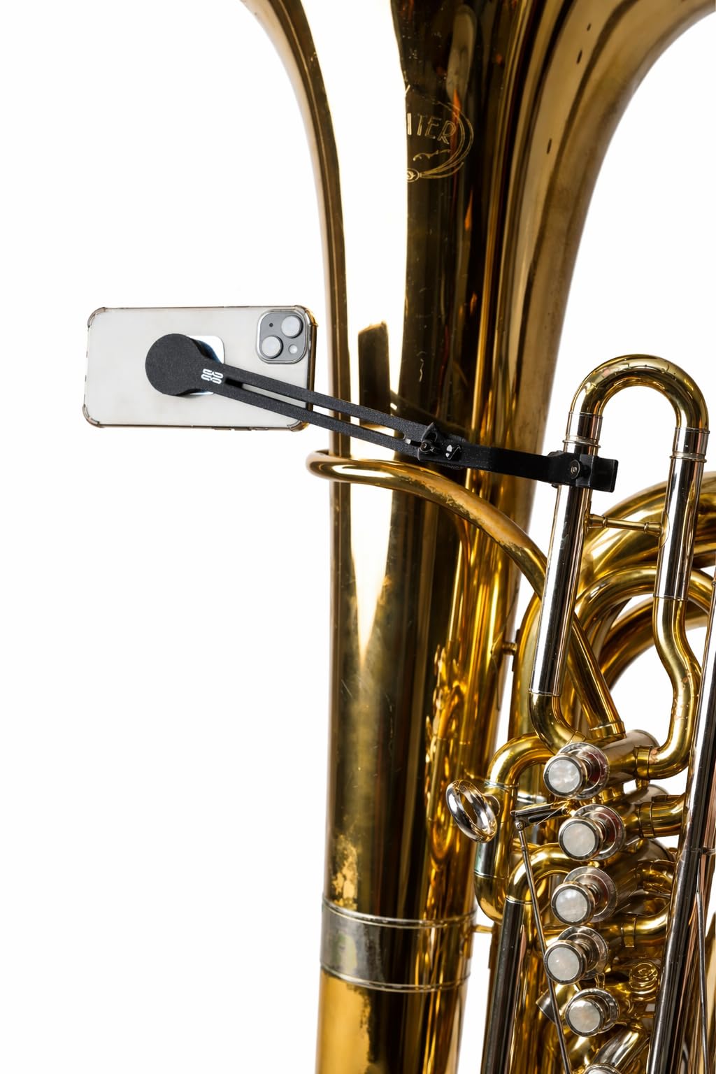Atril de Tuba para móvil - Soporte para ebook para tuba - Atril de Marcha para partituras digitales - Lira de Tuba para móvil