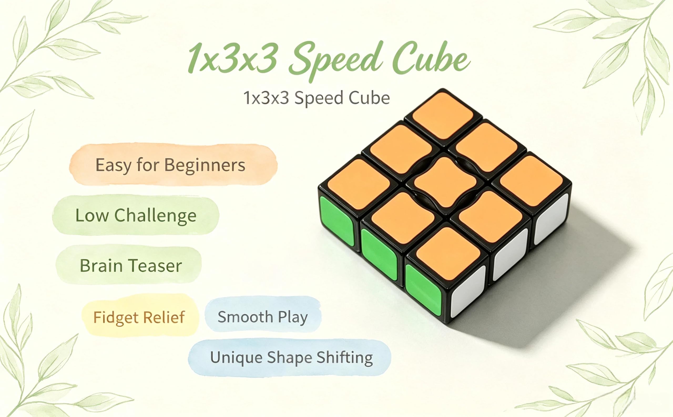 Amazon.com: SUN-WAY 1x3x3 Magic Cube Floppy 133 Speed Cube, Black