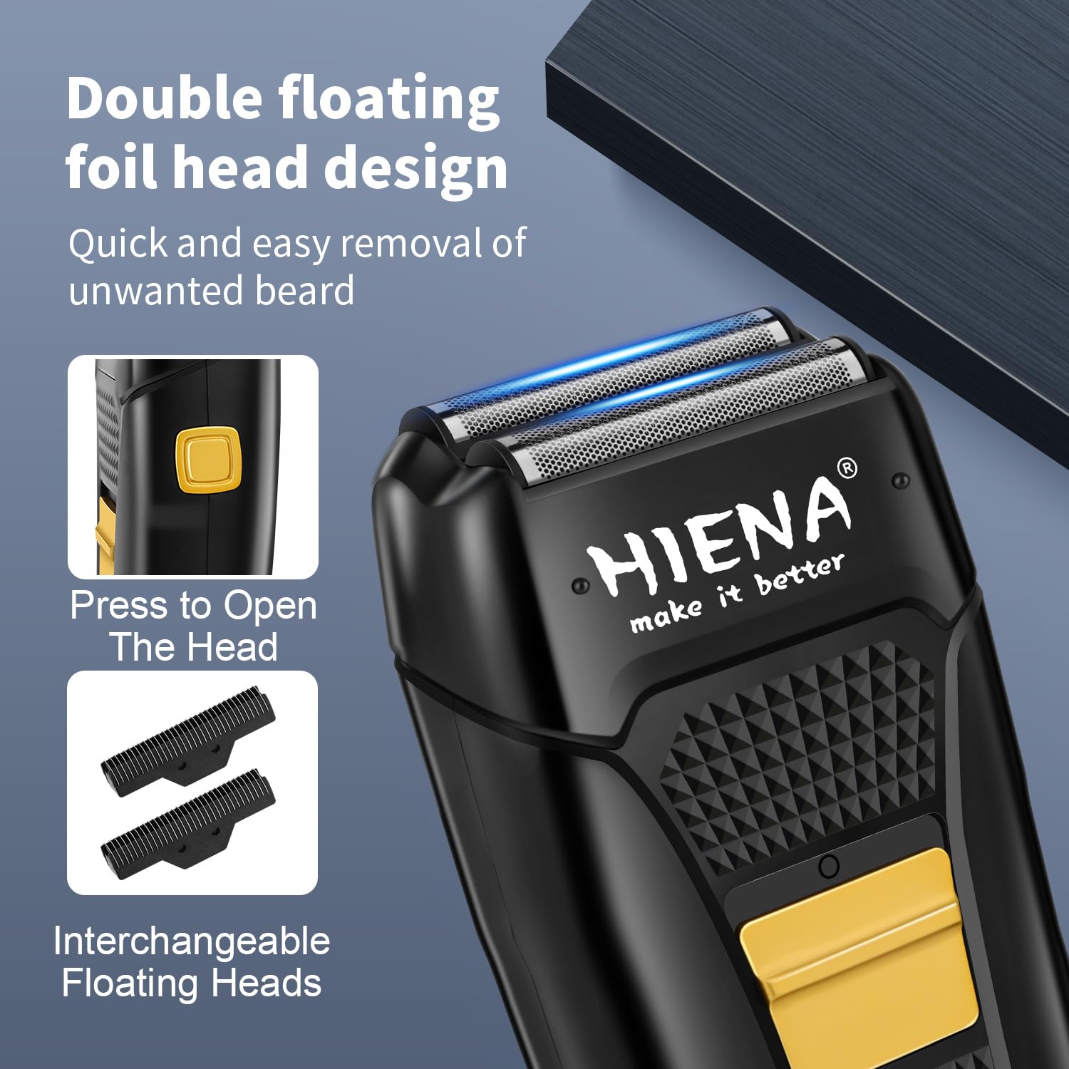 HIENA PRO Black 4-in-1 Professional Hair Clipper Kit for Men