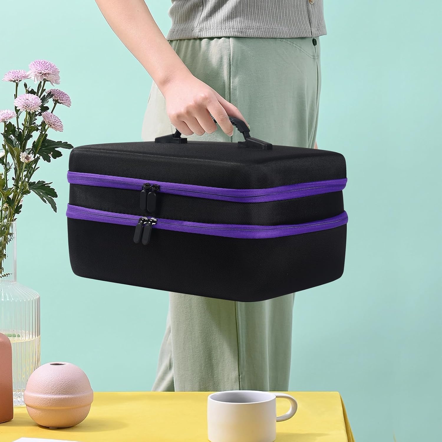 Diamond Painting Koffer - 240 Kleine Flaschen Aufbewahrungsset In Rosa